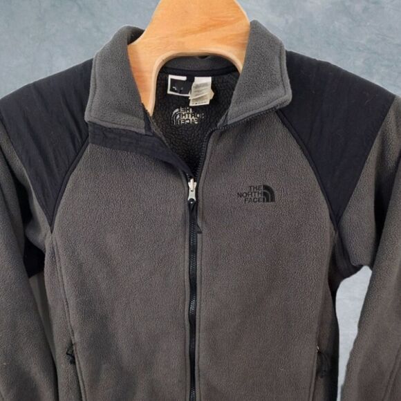 Vintage North Face Jacket Mens Medium Gray Polartec Fleece Full Zip Made USA Y2K - Picture 3 of 12